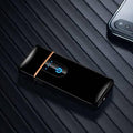 Touch Lighter Waterproof USB-Rechargeable Electric Lighter Battery Indication Touch Screen Sensor Lighter