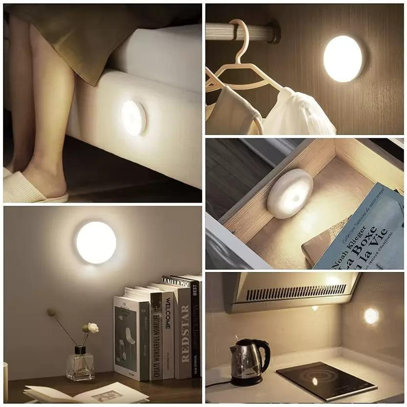 Motion Sensor Light for Home with USB Charging Cord-Free Self-Adhesive LED Night Light