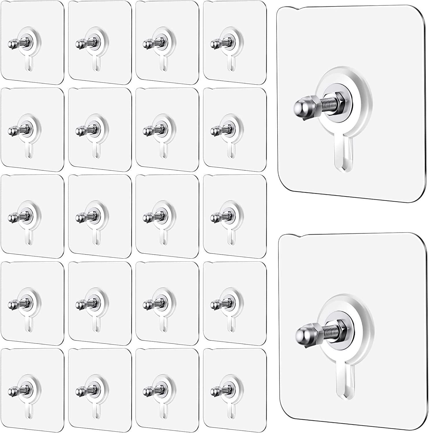 Wall Mount Screw Hooks Designed for Kitchen Bathroom Bedroom Living Room 10 Pcs