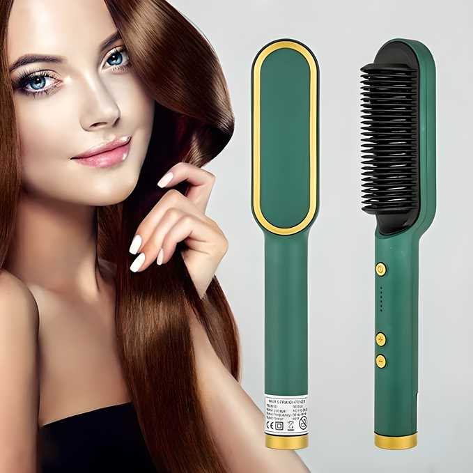 Professional Powered Hair Straightener Comb Brush