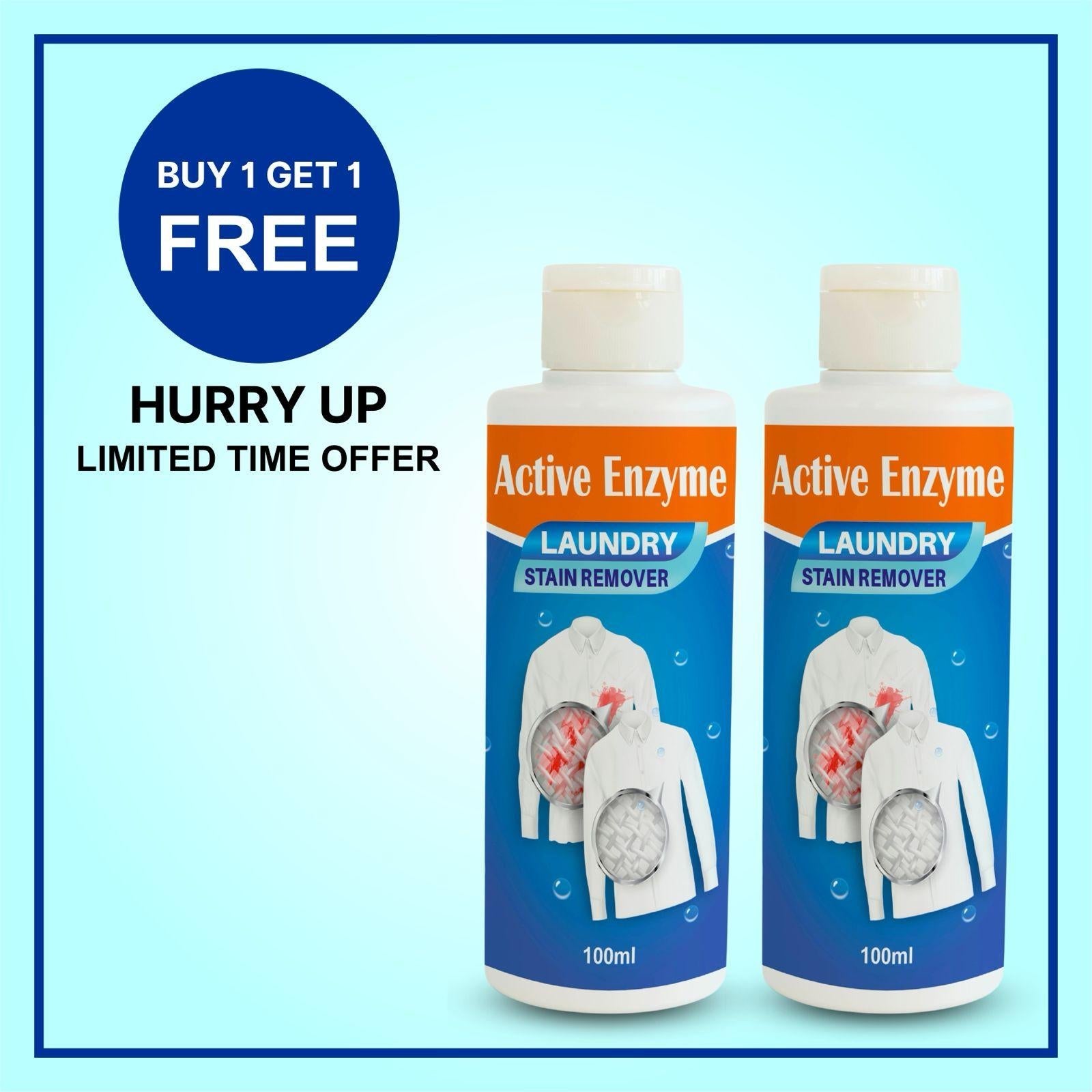 Active Enzyme Laundry Stain Removal Solution (Pack of 2)