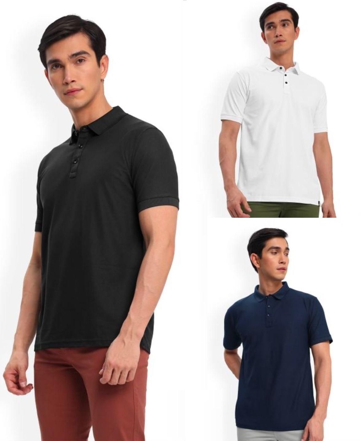 Poly Cotton Solid Half Sleeves Men's Polo T-shirt (Pack of 3)