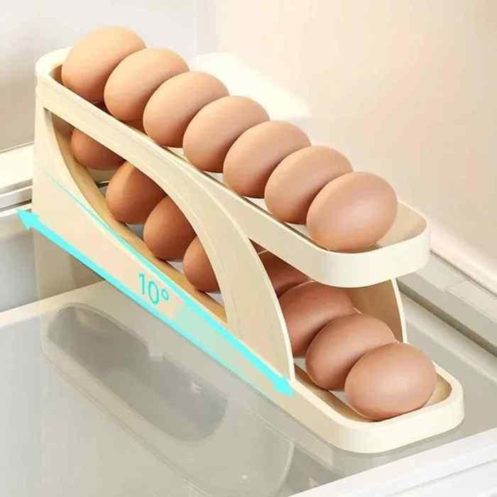 Automatically Rolling Egg Mount Container Display Rack