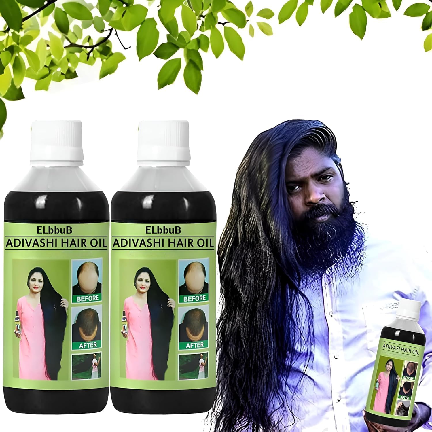 Authentic Adivasi Neelgiri Herbal Hair Oil 125ml (Pack of 2)