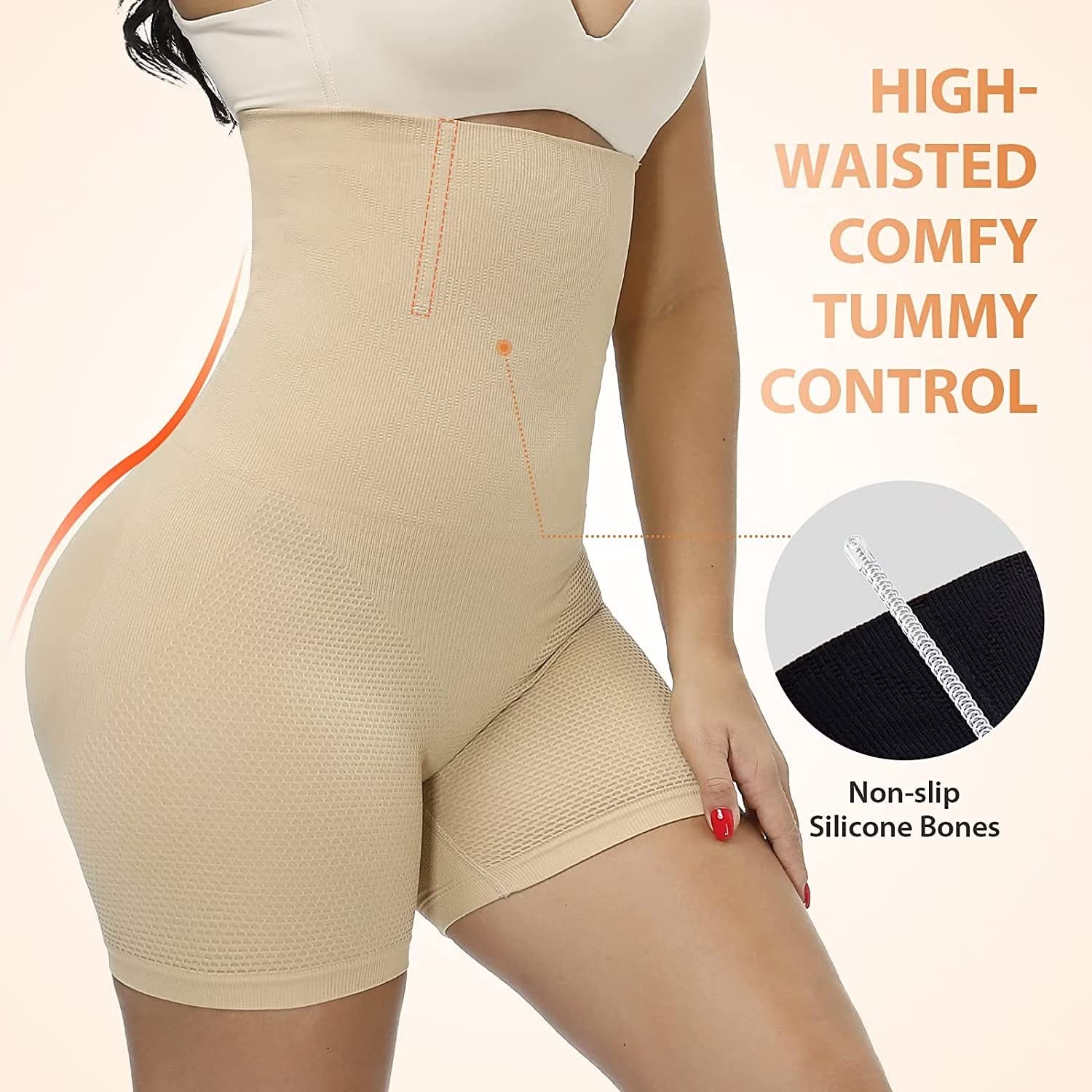 Shapelle 5-in-1 Shaper Designed for Abdomen, Tummy, Back, Thighs & Hips (Pack of 2)