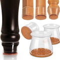 FloorGuard® - Silicone Chair Leg Protectors Featuring Felt for Hardwood Floors (6PCS)