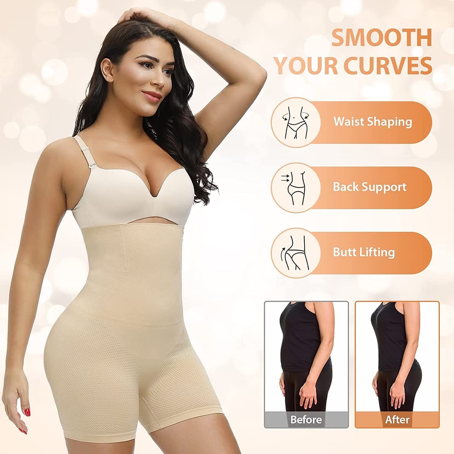Shapelle 5-in-1 Shaper Designed for Abdomen, Tummy, Back, Thighs & Hips (Pack of 2)