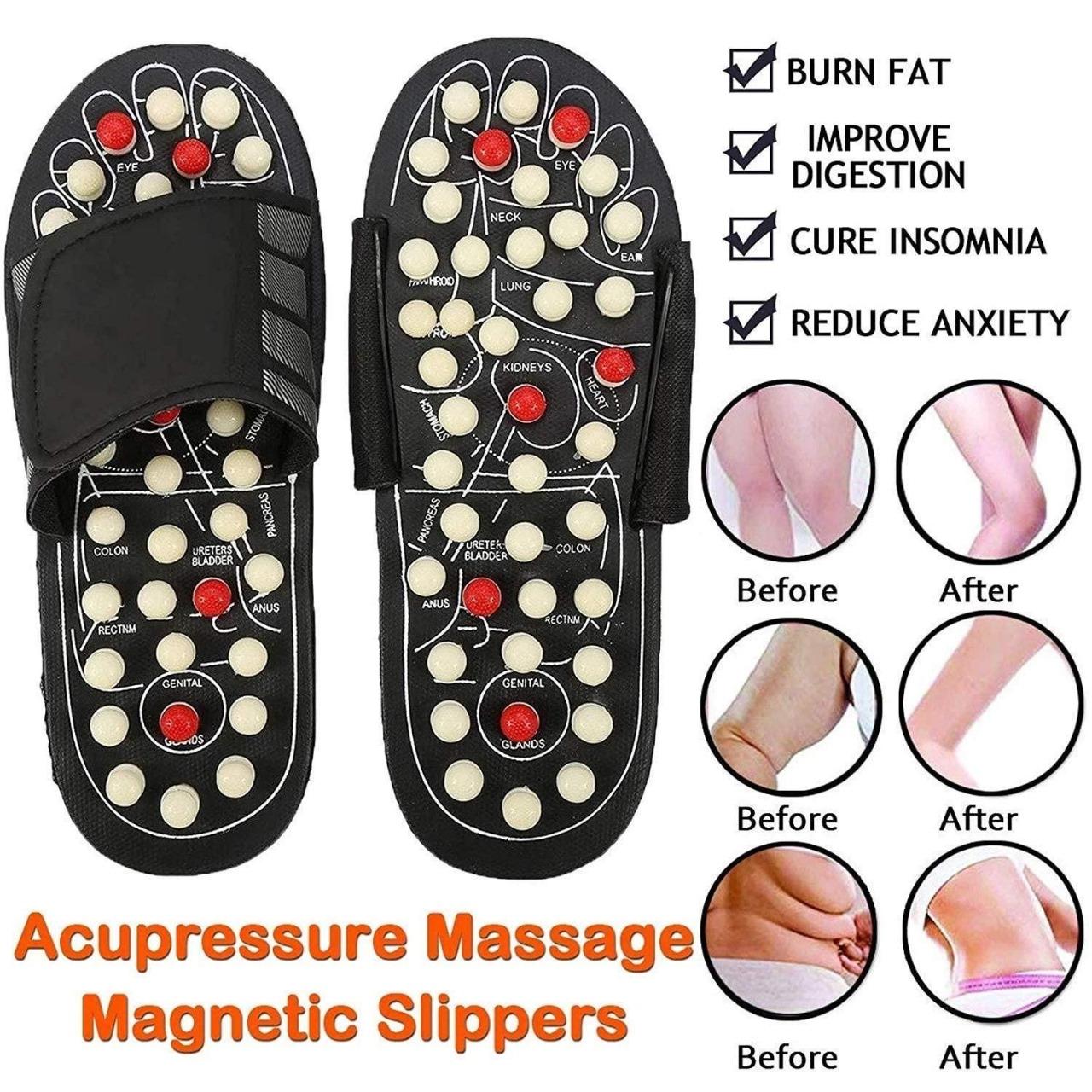 Acupressure and Magnetic Therapy Paduka Slippers Designed for Full Body Blood Circulation For Men and Women