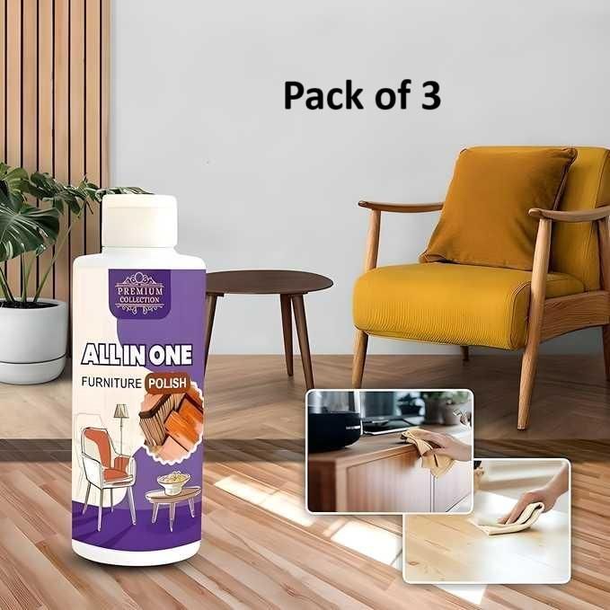 Polish Furniture Cleaning Solution Shiner Floor Coating Paint Wood 100ML (Pack of 3)