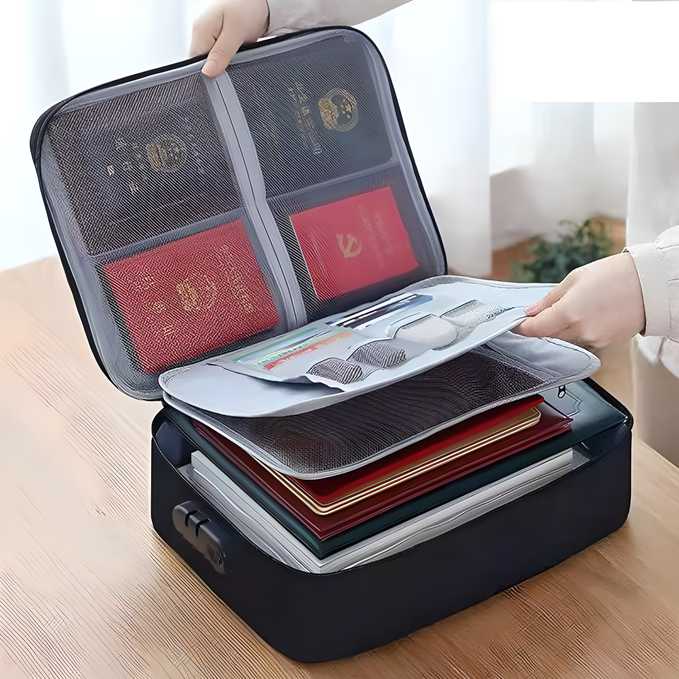 Waterproof Compact Document Storage Bag Travel Organizer (Assorted Color)