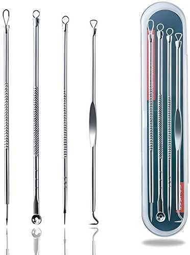 Stainless Steel Blackhead Removal Solution Extractor Tool Set of 4