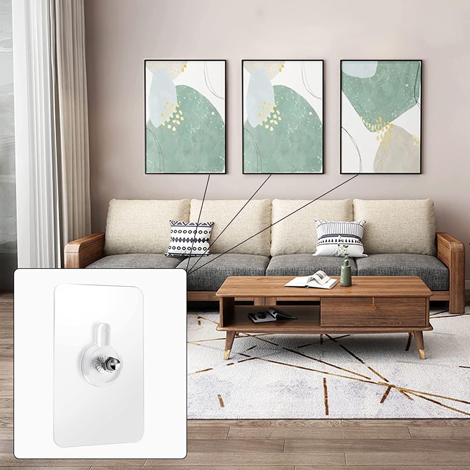 Wall Mount Screw Hooks Designed for Kitchen Bathroom Bedroom Living Room 10 Pcs