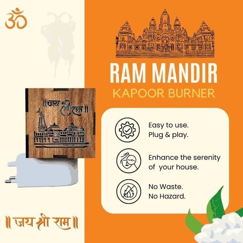 Quality 3-in-1 Ayodhya Ram Mandir Aroma Burner & Night lamp