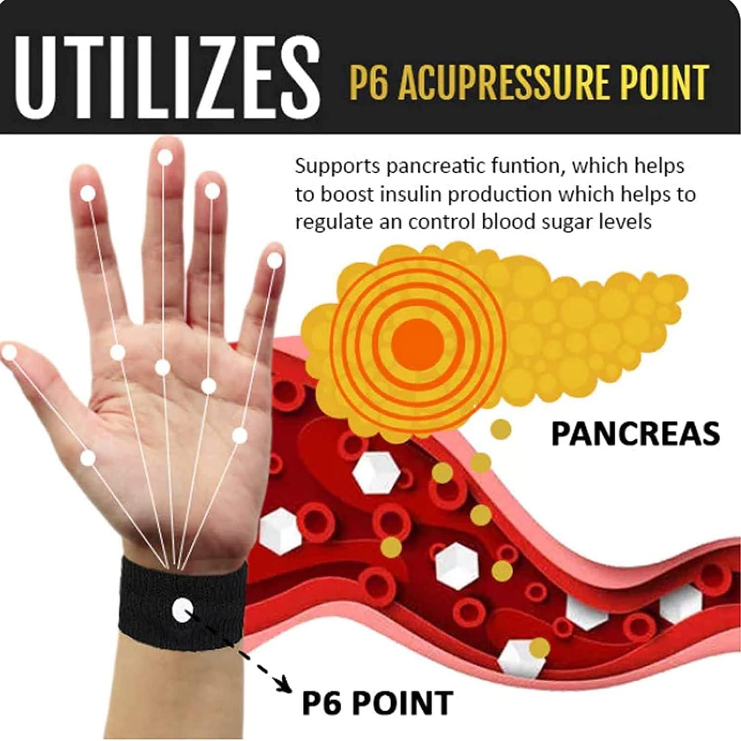 Quality Sugar Control Wristband (Black Color)