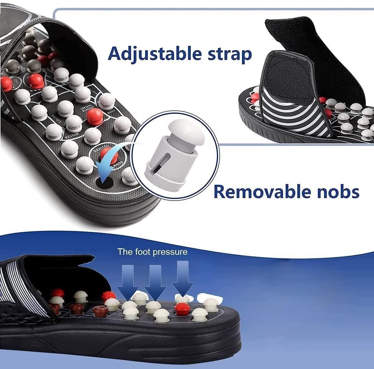 Acupressure and Magnetic Therapy Paduka Slippers Designed for Full Body Blood Circulation For Men and Women