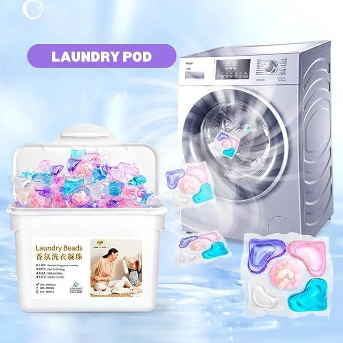 4-in-1 Laundry Detergent Pods | Deep-Cleaning, Color Protection, Fabric Softener & Long-Wearing Fresh Scent(PACK OF 100)