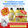 CitraWash - Lemon Fresh Liquid Washing Machine Cleaning Solution (Buy 1 Get 3 Free )