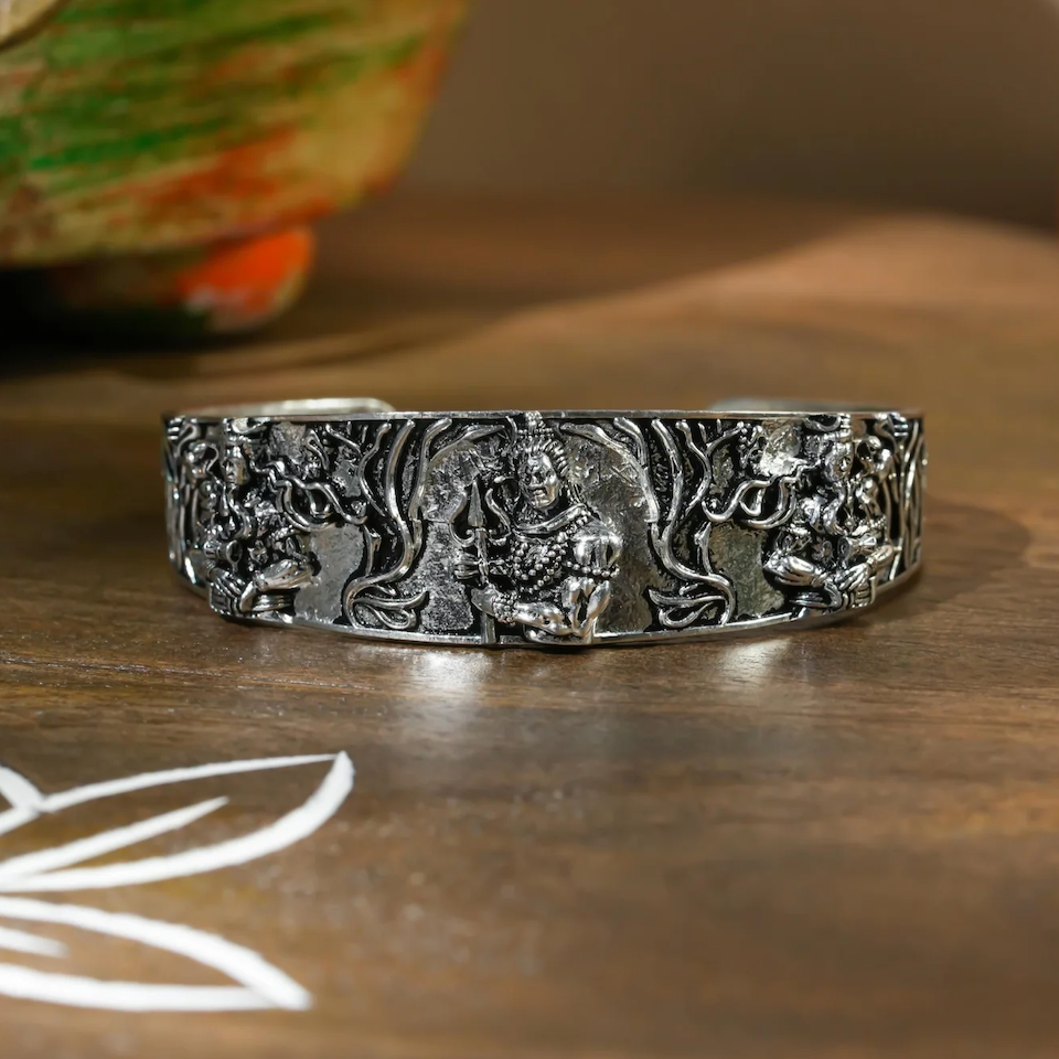 High-Quality Lord Hanuman Shiva Kada Bracelet For Men