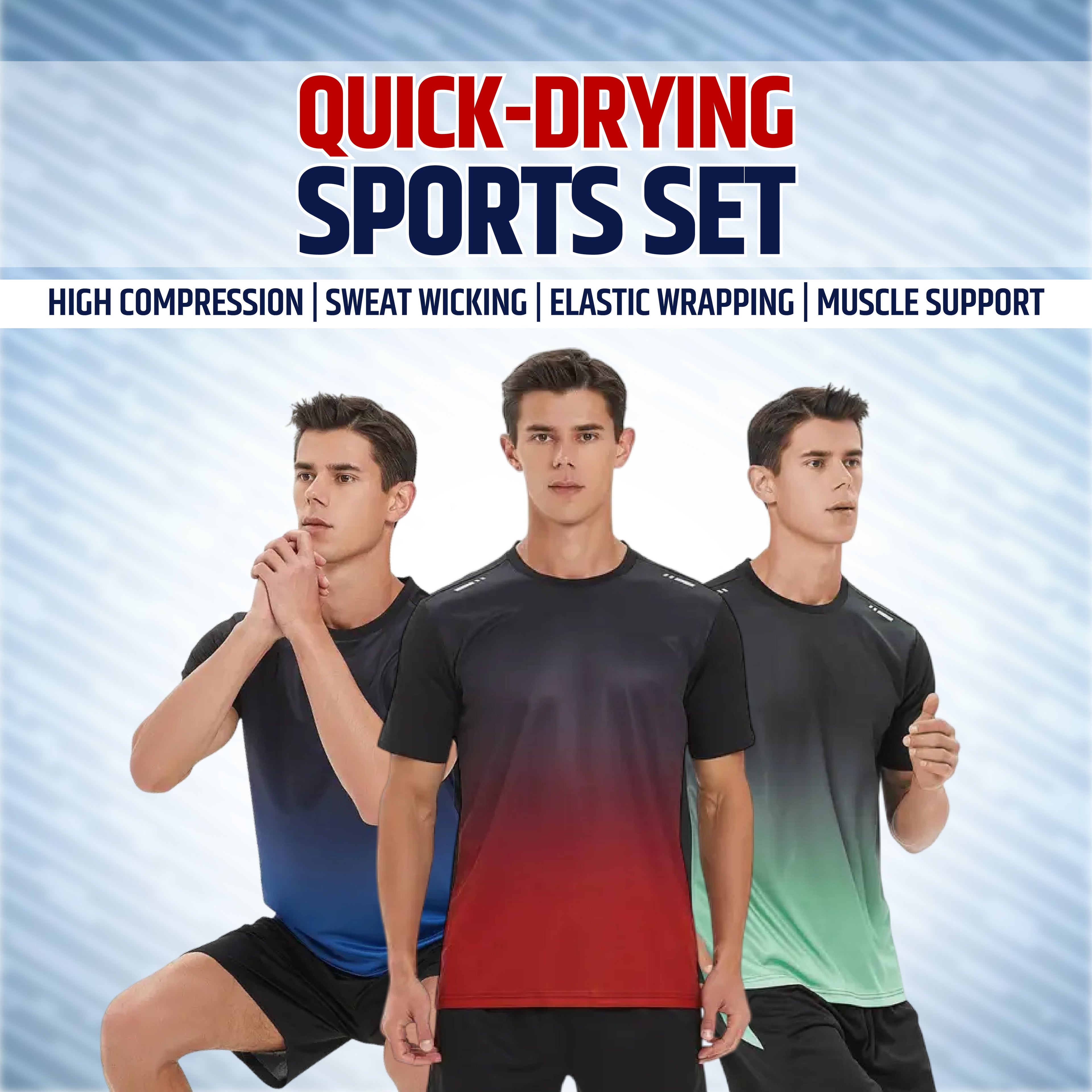 Men's Outdoor Sports Fast-Drying Breathable 2-Piece Combo Set 🏃‍♂️👕 (Get Shorts Free🔥)