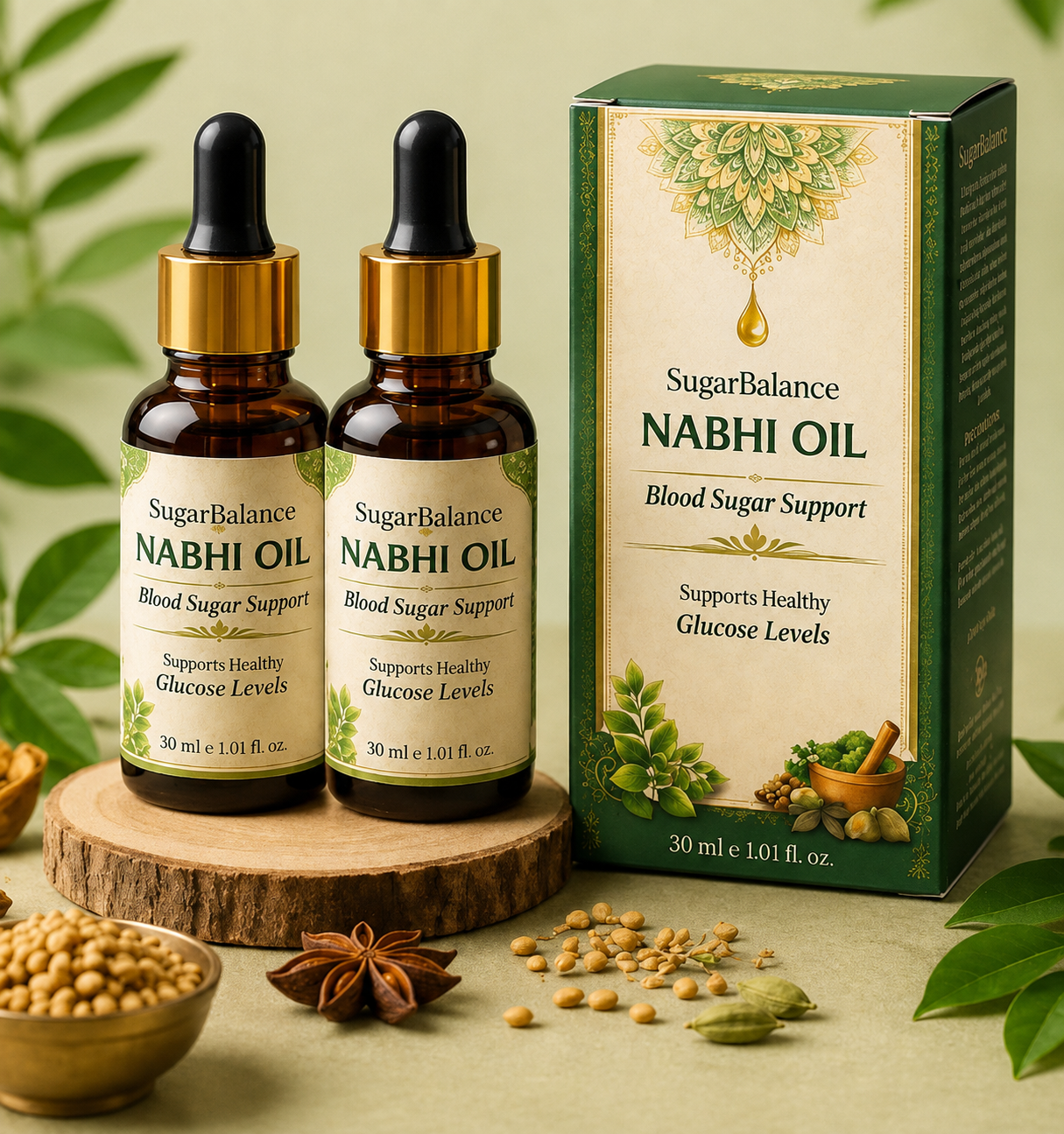 (BUY 1 GET 1 FREE) SugarBalance® - Nabhi Care Oil Blood Sugar Support Herbal Navel Care Oil