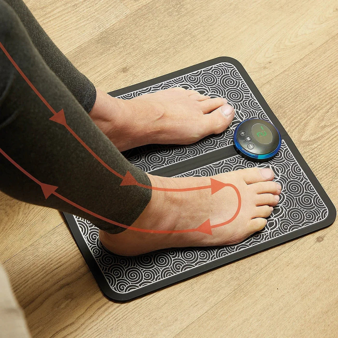FootFlo® - Vibrating Bubble Powered Ems Foot Massager Pad