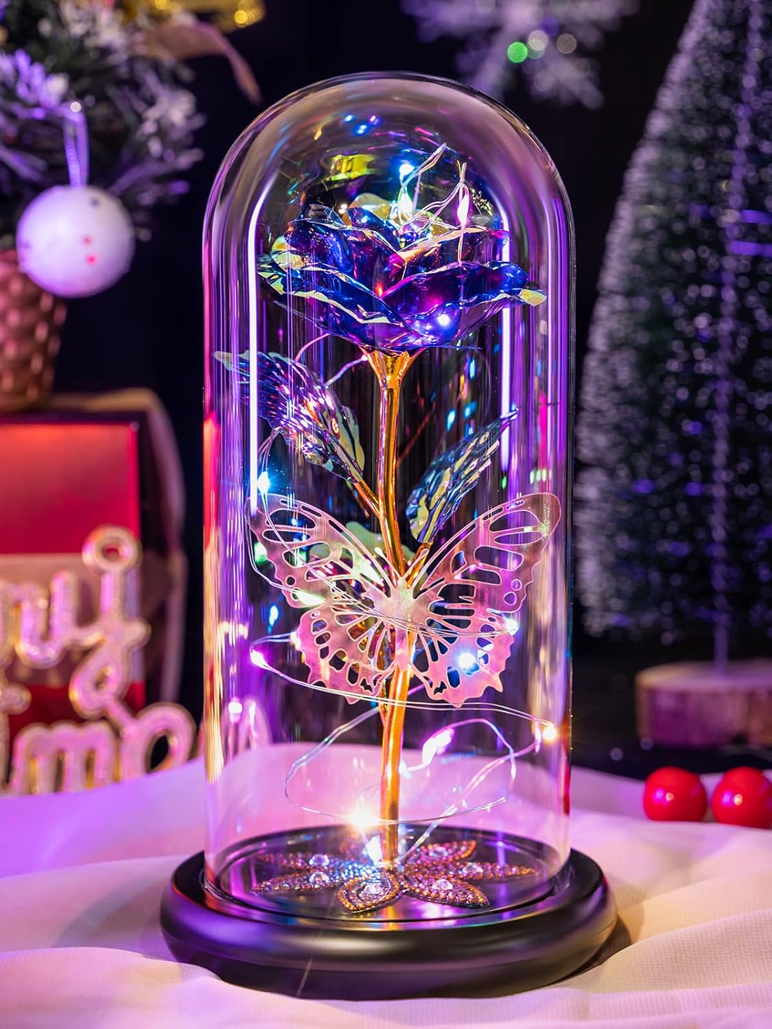 High-Quality Eternal Galaxy Enchanted Rose Lamp
