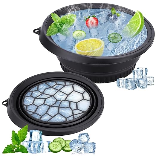 Foldable Silicone Facial Ice Bath Bowl for Easy Storage & Carrying