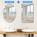 Luxora® – Combo of Oval Shape & Square Shape Mirror (Pack of 2)