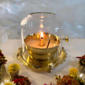 ShreeVarta® – High-Quality Golden Brass Akhand Diya with Rotating Wick