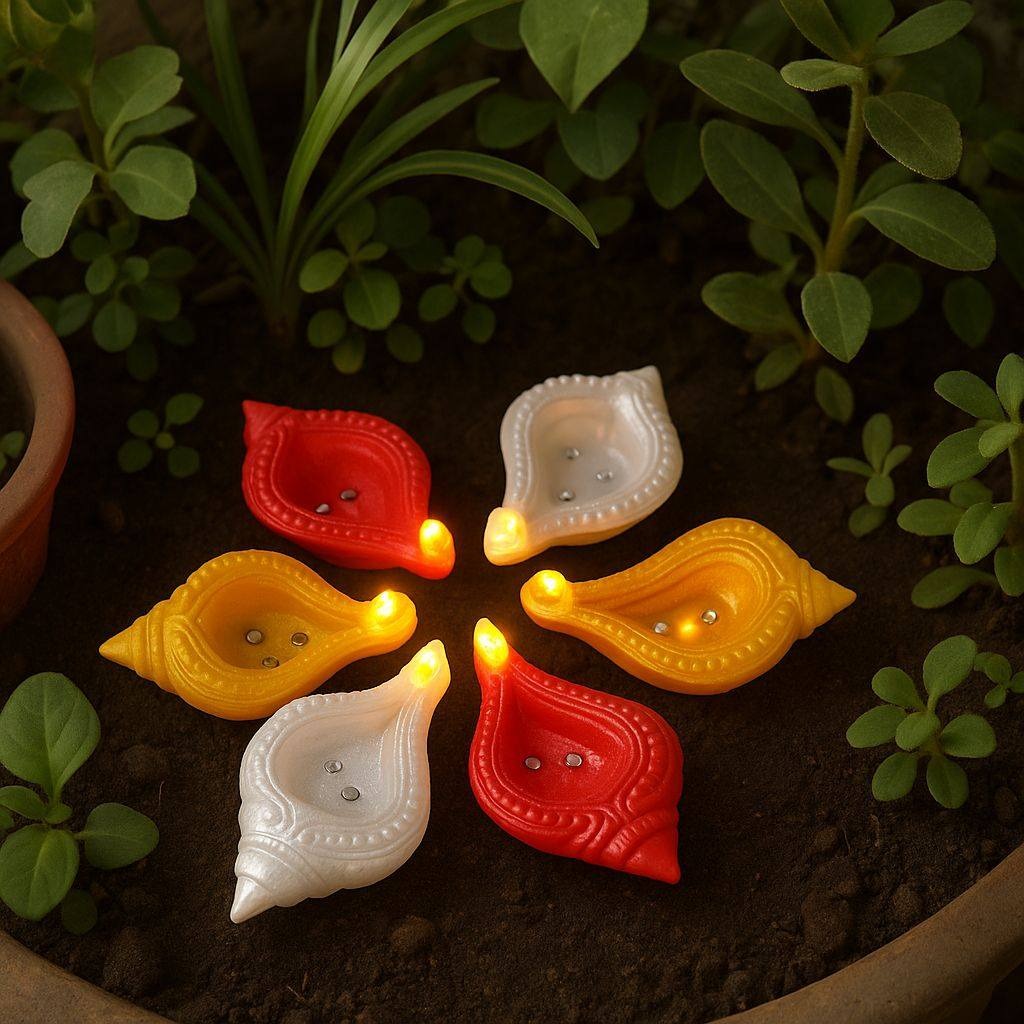 Saanidhya® - High-Quality Shankh Water Sensor LED Diya
