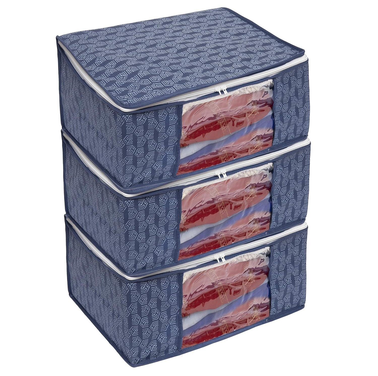 Storage Organizer - Solid Non-Woven Fabric Organizer (Set of 3)