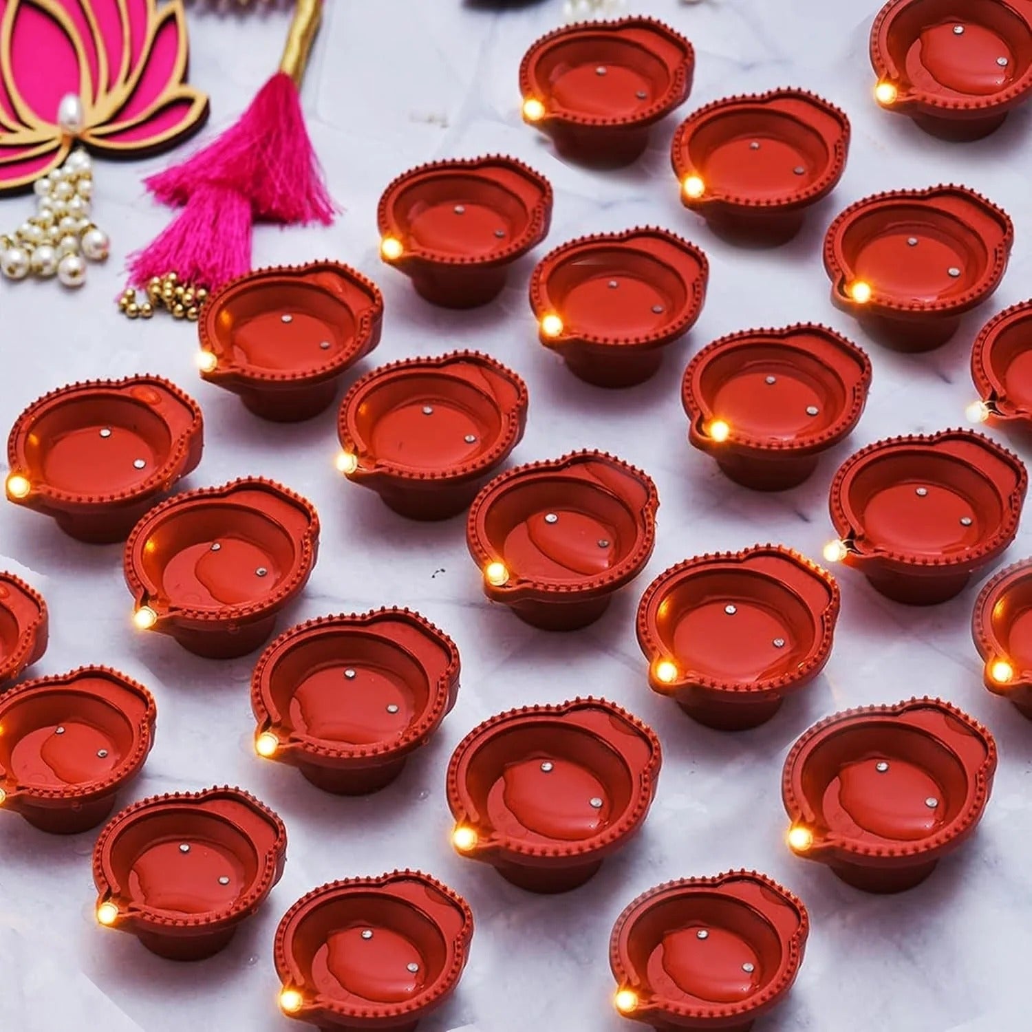 DivyaGlow® – High-Quality Smokeless LED Water Sensor Diya (Navratri Special Offer)